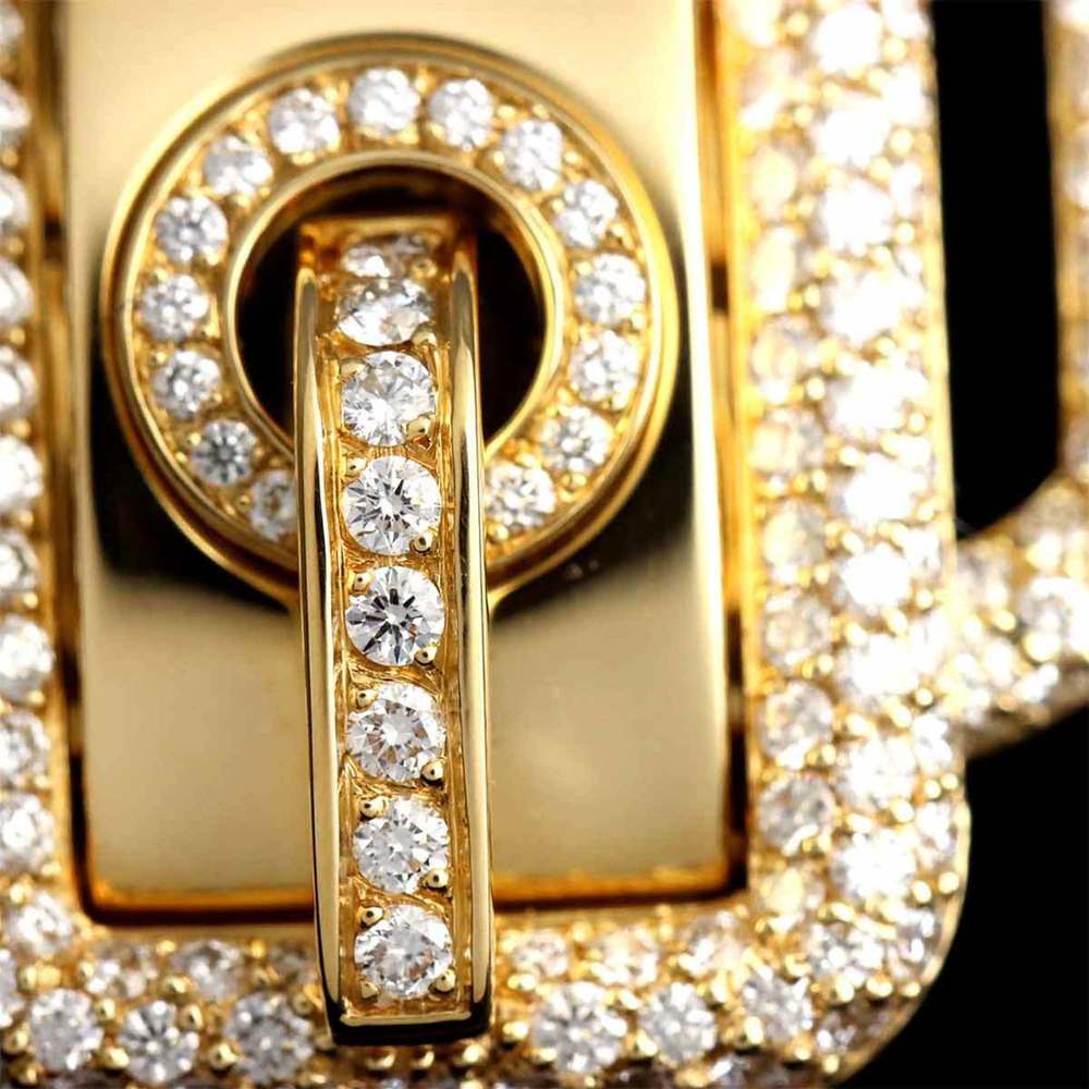 HERMES Suntulle Diamond 1.59ct Bracelet 16cm K18 YG Yellow Gold 750 Bangle - Picture 7 of 9